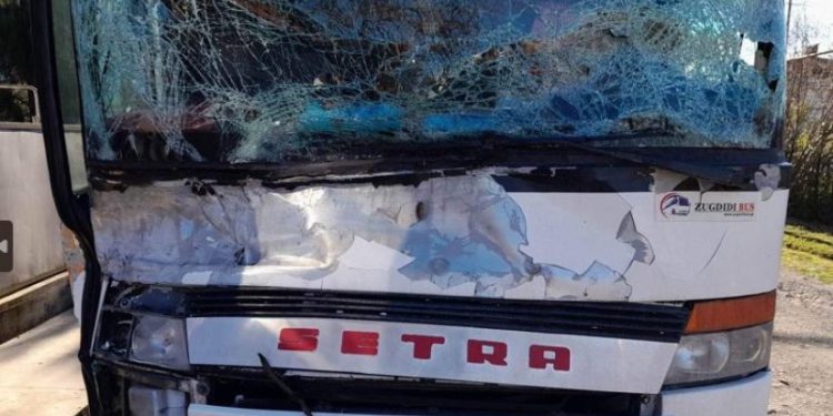 თბილისი-ზუგდიდის ავტობუსს, რომელშიც მგზავრები იმყოფებოდნენ, ხე დაეცა