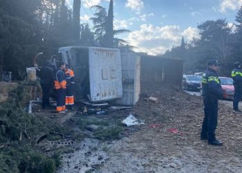 თბილისში, უნივერსიტეტის ქუჩაზე, ტრაილერი ამობრუნდა