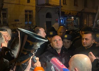 “მათი მშვიდი ცხოვრება დასრულდა”- ენმ-ს აქცია ღარიბაშვილის სახლთან