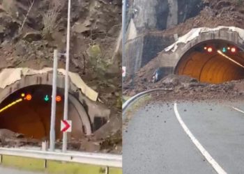 ვიდეო – ქემალფაშაში გვირაბის შესასვლელთან მეწყერი ჩამოწვა