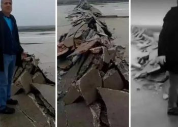 თურქეთში აეროპორტის ასაფრენი ბილიკი მიწისძვრის გამო ორად გაიყო (+ვიდეო)