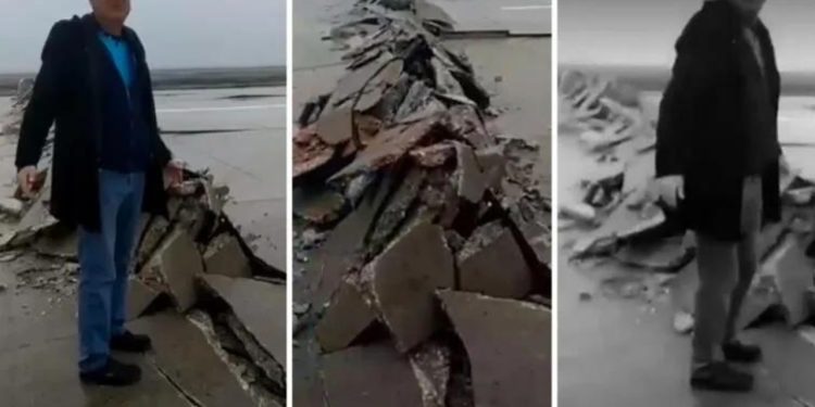 თურქეთში აეროპორტის ასაფრენი ბილიკი მიწისძვრის გამო ორად გაიყო (+ვიდეო)