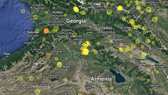 საქართველოში მიწისძვრა მოხდა