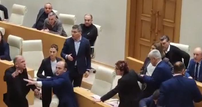 ტარიელ ნაკაიძეს მიკროფონი უმრავლესობის კიდევ ერთმა წევრმა ესროლა-პარლამენტის სხდომა