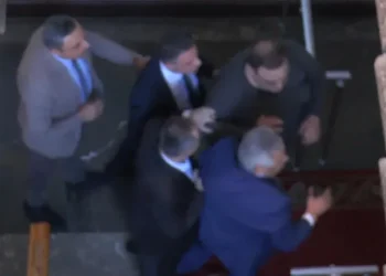 ვიდეო – პარლამენტის დერეფანში ქართული ოცნების დეპუტატები გუბაზ სანიკიძეს ფიზიკურად დაუპირისპირდნენ