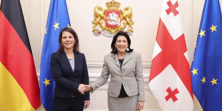 საქართველოს მოსახლეობა ევროკავშირის კანდიდატის სტატუსთან დაკავშირებით მეორე უარს ვერ გაიგებს – პრეზიდენტი ანალენა ბერბოკთან შეხვედრაზე