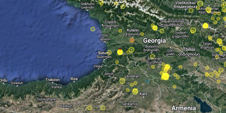 ოზურგეთში მიწისძვრა მოხდა