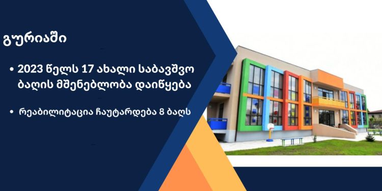 გურიაში 17 საბავშვო ბაღი აშენდება, ხოლო რეაბილიტაცია 5 საბავშვო ბაღს ჩაუტარდება – მთავრობის განცხადება