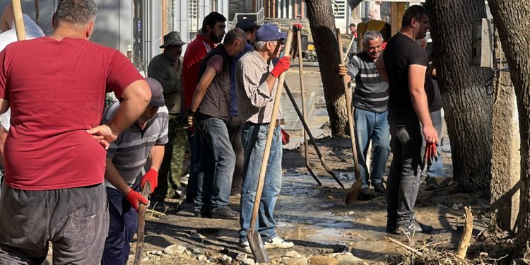 გურჯანში სტიქიის შედეგების სალიკვიდაციო სამუშაოები გრძელდება