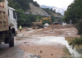 ძლიერი წვიმის შედეგად, რიკოთზე მოძრაობა შეფერხებულია – საავტომობილო გზების დეპარტამენტი