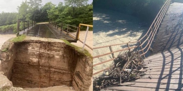 ძლიერი წვიმის შედეგად, წალენჯიხაში 12 ოჯახი გარესამყაროს მოწყდა