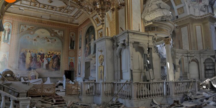 რუსეთის სარაკეტო თავდასხმის შედეგად ოდესის ფერიცვალების ტაძარი დაიბომბა (ფოტოები)