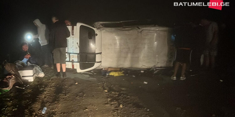 გომისმთის გზაზე მიკროავტობუსი გადაყირავდა, დაიღუპა 1 მგზავრი