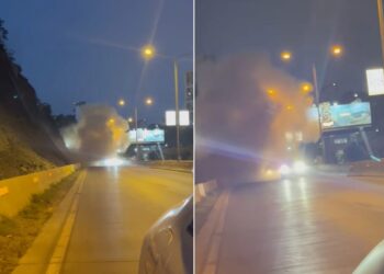 თბილისში ჭაბუა ამირეჯიბის გზატკეცილზე კლდის ნაწილი ჩამოიშალა