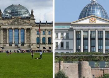 გერმანიის პარტიამ, ვიდეორგოლში თბილისის პრეზიდენტის სასახლე გამოიყენა, ნაცვლად რაიხსტაგის შენობისა