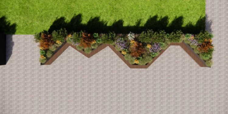 ოზურგეთის მერიას მოედანზე განთავსებული საყვავილეების დიზაინში ცვლილებები შეაქვს