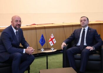 ირაკლი ღარიბაშვილი აშშ-ში შარლ მიშელს შეხვდა