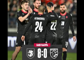 საქართველოს ეროვნულმა საფეხბურთო ნაკრებმა, დიდი ანგარიშით მოგების ახალი რეკორდი დაამყარა – 8:0 საქართველოს სასარგებლოდ