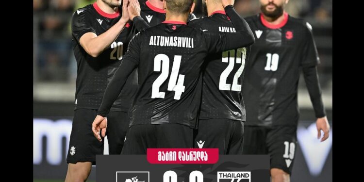 საქართველოს ეროვნულმა საფეხბურთო ნაკრებმა, დიდი ანგარიშით მოგების ახალი რეკორდი დაამყარა – 8:0 საქართველოს სასარგებლოდ