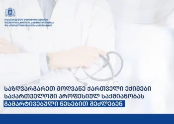 საზღვარგარეთ მოღვაწე ქართველი ექიმები, საქართველოში, პროფესიულ საქმიანობას გამარტივებული წესებით შეძლებენ