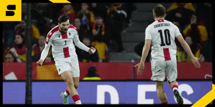 კვარაცხელიას გოლი და ფრე ესპანეთთან პირველი ტაიმის შემდეგ