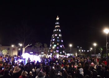 ვიდეო – ჩოხატაურში მთავარი ნაძვის ხე საზეიმოდ აინთო