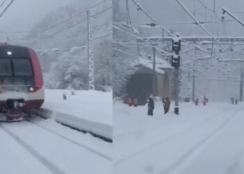 “უამინდობის გამო სამგზავრო მატარებლები სხვადასხვა ლოკაციაზე არიან გაჩერებული” – საქართველოს რკინიგზის განცხადება