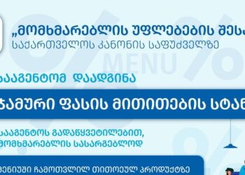 “კვების მენიუში საბოლოო ფასი უნდა იყოს მითითებული” – ცვლილებები კვებითი მომსახურების სექტორში