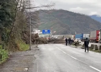 ბათუმი-სარფის ცენტრალურ საავტომობილო გზაზე მეწყერი ჩამოწვა