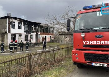 ვიდეო – ხანძარი ოზურგეთში, სოფელ კვირიკეთში