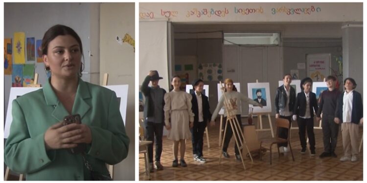 ოზურგეთის მეოთხე საჯარო სკოლის მოსწავლეთა ღონისძიება ფიროსმანს მიეძღვნა