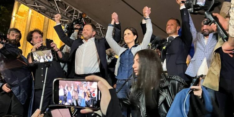 “ჩვენ არასდროს დაგტოვებთ მარტო” | ლიეტუვის, ესტონეთისა და ისლანდიის საგარეო საქმეთა მინისტრების მიმართვა აქციის მონაწილეებს