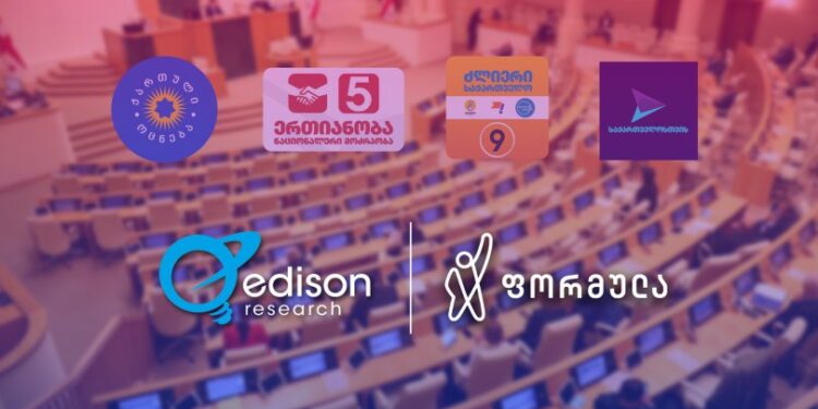 ხვალ რომ არჩევნები იყოს – პარტიების რეიტინგი – Edison Research-ის კვლევა