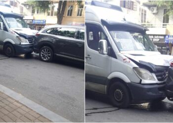 ავტოსაგზაო შემთხვევა ბათუმში, ერთმანეთს სამი ავტომობილი შეეჯახა