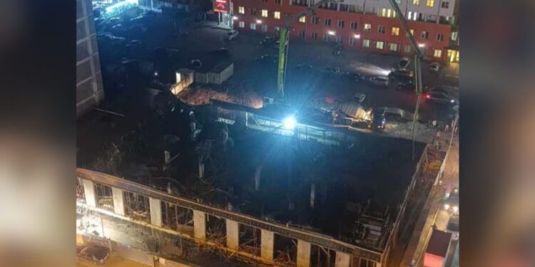 თბილისში მშენებარე კორპუსის პირველი სართული ჩამოინგრა