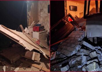 სამეგრელოში ძლიერი წვიმის შედეგად, საცხოვრებელი სახლის კედელი ჩამოინგრა