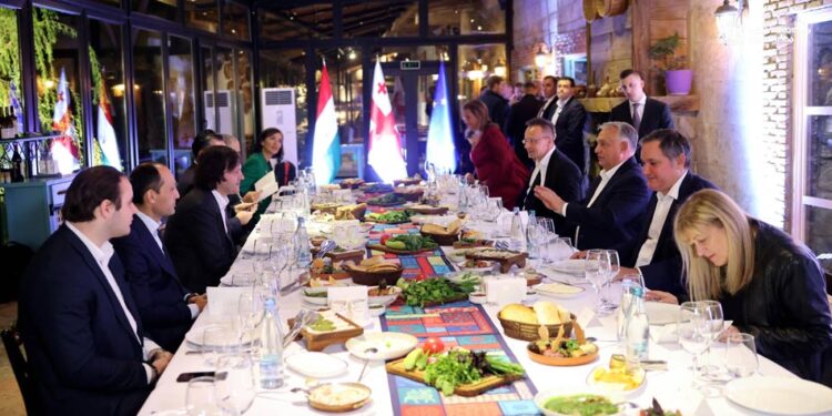 ირაკლი კობახიძემ ვიქტორ ორბანს ოფიციალურ ვახშამზე უმასპინძლა