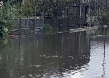 უხვმა ნალექმა ფოთში პრობლემები შექმნა