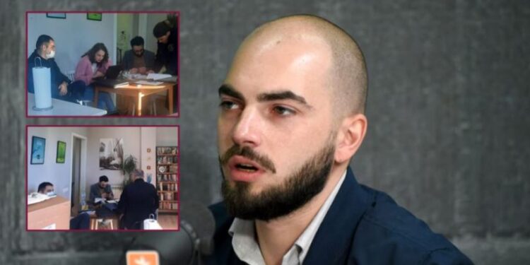 “ჩემთან სახლში მიმდინარეობს ჩხრეკა. მიაქვთ ოჯახიდან ყველა დივაისი. ბავშვის ლეპტოპიც. ჩემიც” – გიორგი ნონიაშვილი