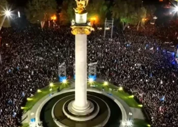 „თავისუფლების მოედანზე“ „ქართული ოცნების“ საარჩევნო კამპანიის დასკვნითი ღონისძიება მიმდინარეობს