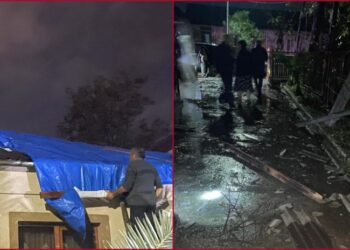 ძლიერმა ქარმა რამდენიმე სახლს სახურავი გადახადა – სტიქია ფოთში