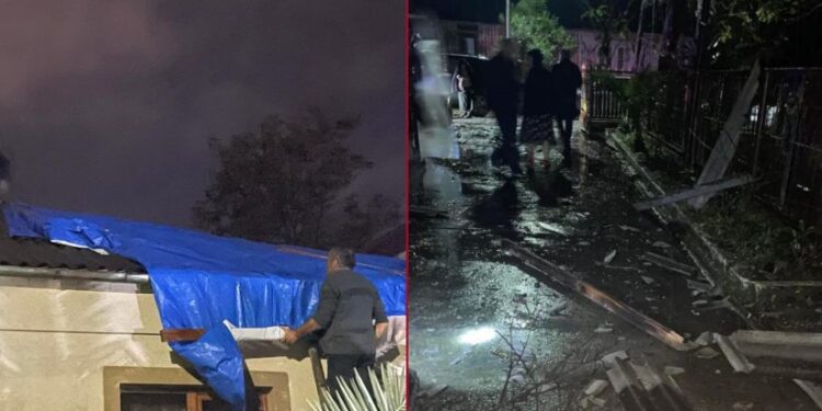 ძლიერმა ქარმა რამდენიმე სახლს სახურავი გადახადა – სტიქია ფოთში