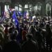 მომიტინგეებმა რუსთაველის გამზირი გადაკეტეს