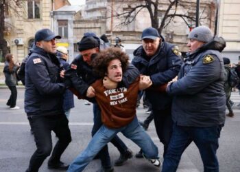 აქციის მიმდინარეობისას, პოლიციელებზე თავდასხმის ფაქტზე დაკავებულს 7 წლიანი პატიმრობა ემუქრება