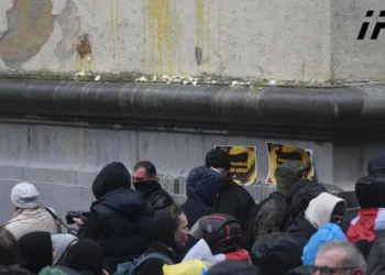 საპროტესტო აქციის მონაწილეებმა პარლამენტის შენობას კვერცხები ესროლეს