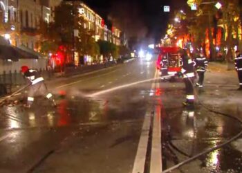 სამართადამცველებმა რუსთაველის გამზირი მომიტინგეებისგან ძალადობრივად გაათავისუფლეს