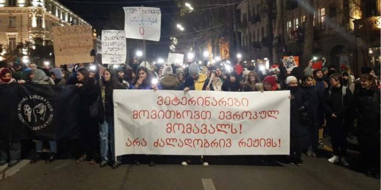 ვეტერინარები და ცხოველთა მოყვარულები რუსთაველზე აქციას შეუერთდნენ