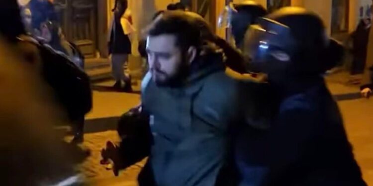 აქციაზე ცოტნე კობერიძე დააკავეს