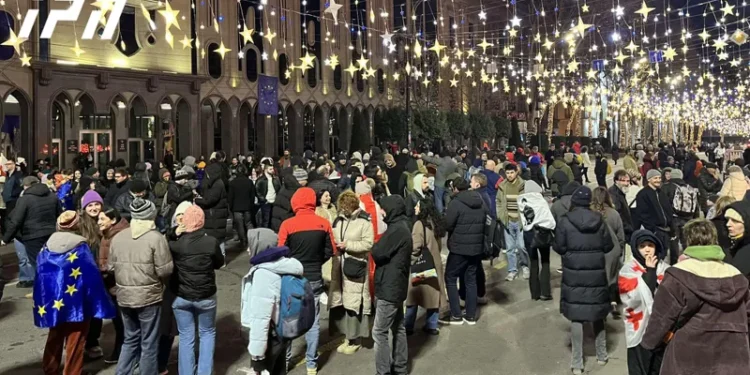 რუსთაველის გამზირზე პროტესტი განახლდა