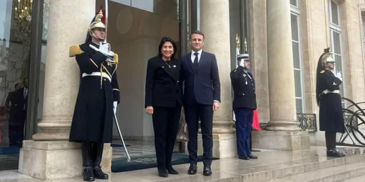 სალომე ზურაბიშვილი ემანუელ მაკრონს ხვდება